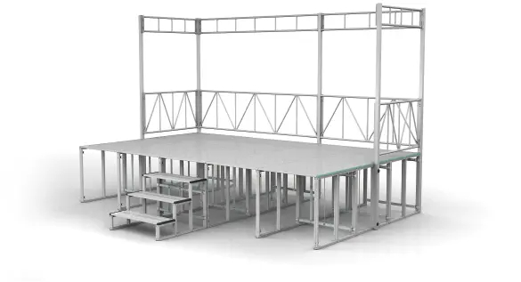 折りたたみ式アルミ製バックパネルステージ